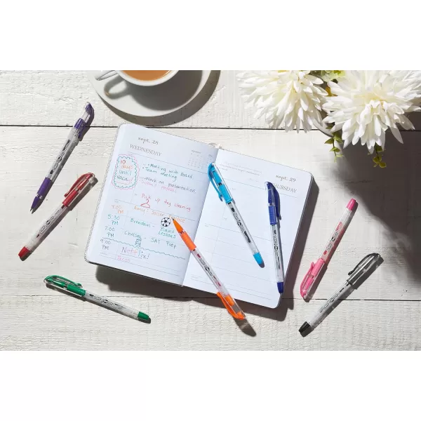 BIC Gelocity Smooth Stic Gel Pen Fine Point 05mm Assorted Colors 36Count Vibrant and Smooth Gel Ink PensAssorted Fashion