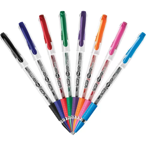 BIC Gelocity Smooth Stic Gel Pen Medium Point 07mm Assorted Colors 42Count Vibrant and Smooth Gel Ink Pens14 Count Pack of 1