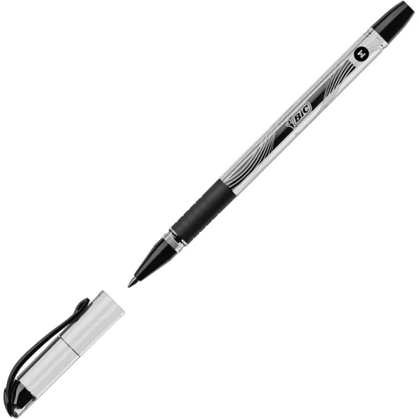 BIC Gelocity Smooth Stic Gel Pen Medium Point 07mm Black Ink 8Count Vibrant and Smooth Gel Ink Pens