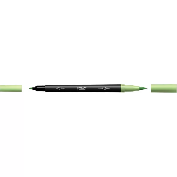 BIC Intensity 12Pack DualTip Coloring Felt Pens with 07mm Fine Tip and Flexible Brush in Pastel Tones6 Count Pack of 2