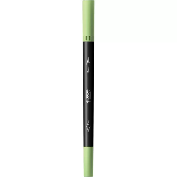 BIC Intensity 12Pack DualTip Coloring Felt Pens with 07mm Fine Tip and Flexible Brush in Pastel Tones6 Count Pack of 2