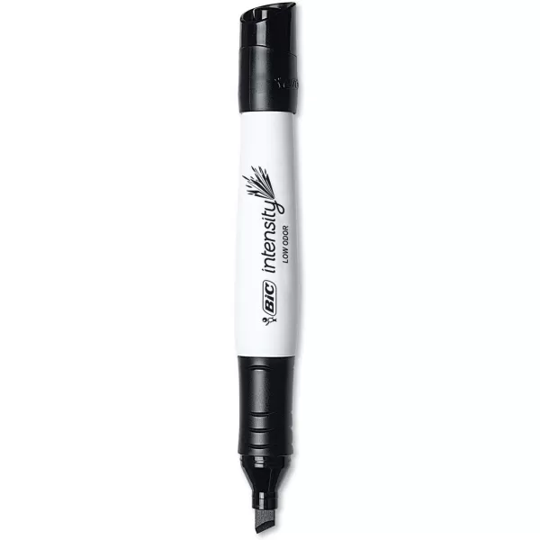 BIC Intensity Black Low Odor Dry Erase Markers Chisel Tip 12Count Pack of Erasable Markers With LowOdor Ink for a Pleasant Writing Experience12 Count Pack of 1