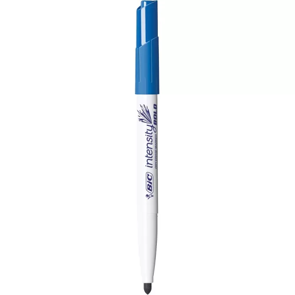 BIC Intensity Bold Dry Erase Marker Pocket Style Fine Bullet Tip 45 mm Red Perfect For The Office ampamp Home 12CountBlue