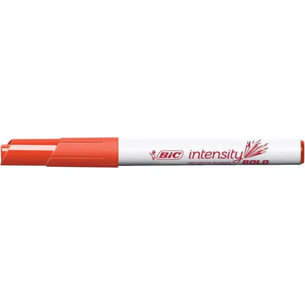 BIC Intensity Bold Dry Erase Marker Pocket Style Fine Bullet Tip 45 mm Red Perfect For The Office ampamp Home 12CountRed