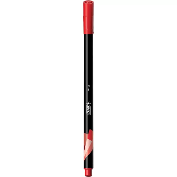 BIC Intensity Fineliner Marker Pen 04mm BlackRedGreen 3Count