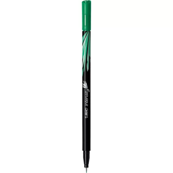 BIC Intensity Fineliner Marker Pen 04mm BlackRedGreen 3Count