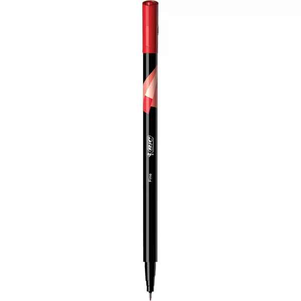 BIC Intensity Fineliner Marker Pen 04mm BlackRedGreen 3Count