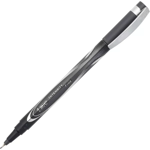 BIC Intensity PRO Permanent Marker Pen Fine Point 05 mm Black Bold ampamp LongLasting Color 12Count