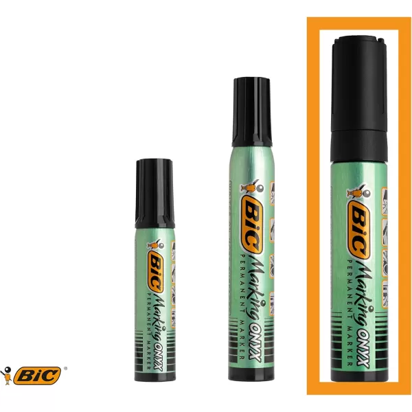 BIC Intensity Pro XL Permanent Marker Extra Large Chisel Tip Black 12 Count