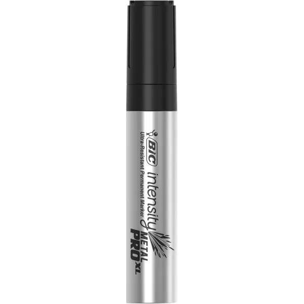 BIC Intensity Pro XL Permanent Marker Extra Large Chisel Tip Black 12 Count