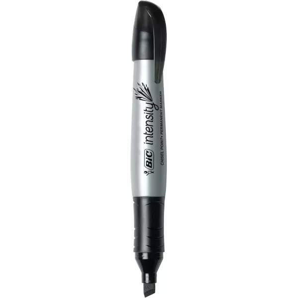BIC Marking Permanent Marker Chisel Tip Black 12CountBlack