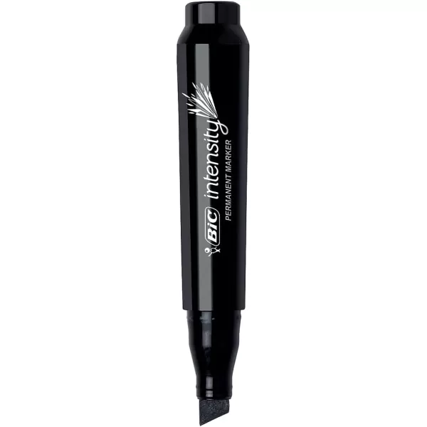 BIC Marking Permanent Marker Chisel Tip Black 12CountBlack