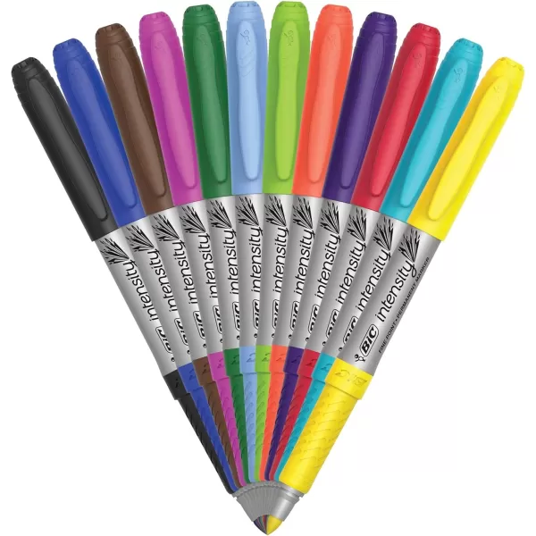 BIC Markit Gripster Permanent Markers BICGPMAP12ASST assorted 12count