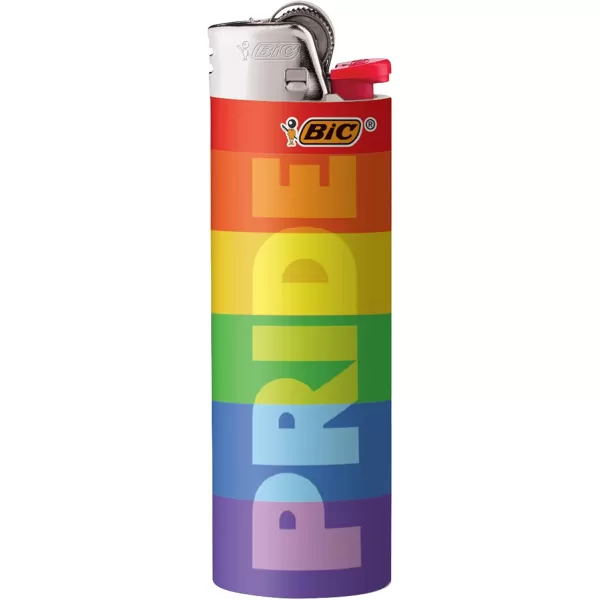 BIC Maxi Pocket Lighter Special Edition Pride Collection Assorted Unique Lighter Designs 8 Count Tray of Lighters