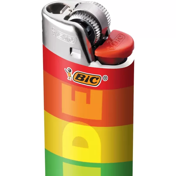 BIC Maxi Pocket Lighter Special Edition Pride Collection Assorted Unique Lighter Designs 8 Count Tray of Lighters