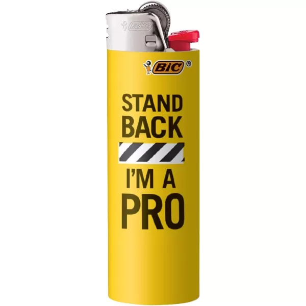 BIC Maxi Pocket Lighter Special Edition Shop Talk Collection Assorted Unique Lighter Designs 8 Count Pack of Lighters
