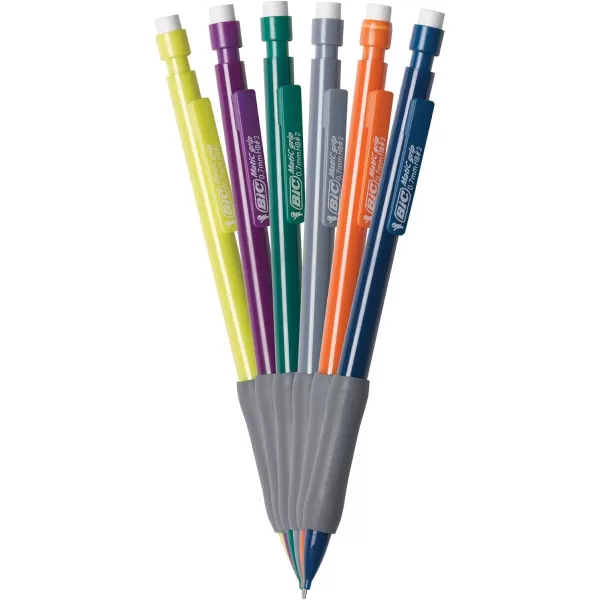 BIC Mechanical Pencil Xtra Comfort 05 mm Assorted Barrel BICMPFGP61 6 count1 Count Pack of 6