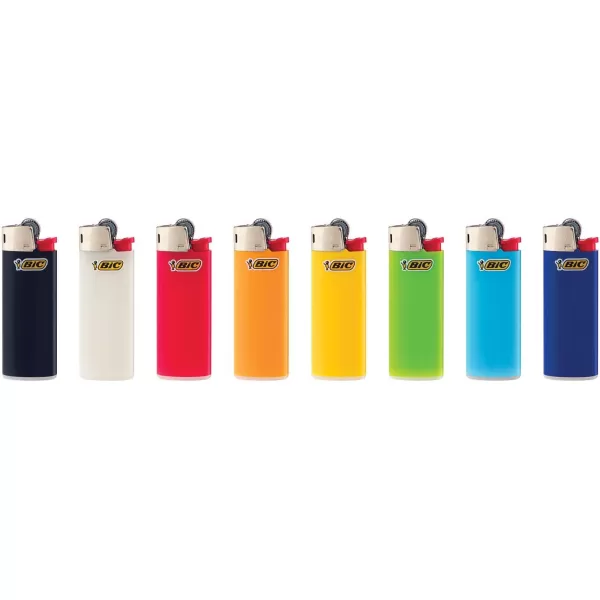 BIC Mini Pocket Lighters Assorted Bright Colors 50Count Tray Safe and Reliable ChildResistant Lighters