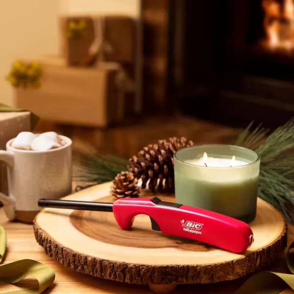 BIC Multi Purpose Lighter with Flexible Metal Wand Classic Collection Great Lighter for Candles Grills and Fireplaces 10 Count Pack of LightersMulticolor