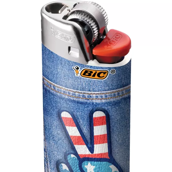 BIC Pocket Lighter Special Edition Americana Collection Assorted Unique Lighter Designs 8 Count Pack of LightersAmericana