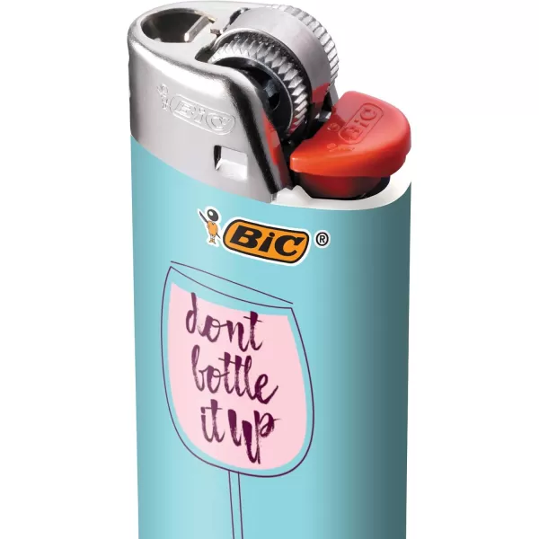 BIC Pocket Lighter Special Edition Americana Collection Assorted Unique Lighter Designs 8 Count Pack of LightersPositive Affirmations