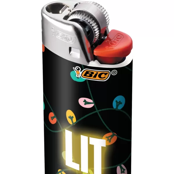 BIC Pocket Lighter Special Edition Holiday Collection Assorted Unique Lighter Designs 8 Count Pack of Lighters Perfect Stocking StufferHoliday