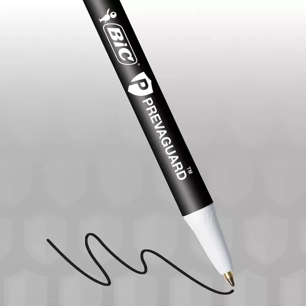 BIC PrevaGuard Clic Stic Ballpoint Pen Contains Builtin Protection On the Pen To Suppress Bacteria Growth 12CountBlack