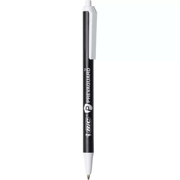 BIC PrevaGuard Clic Stic Ballpoint Pen Contains Builtin Protection On the Pen To Suppress Bacteria Growth 12CountBlack