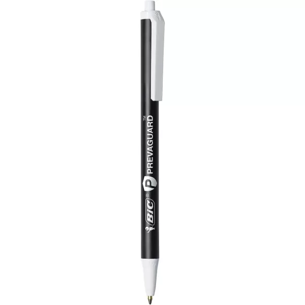 BIC PrevaGuard Clic Stic Ballpoint Pen Contains Builtin Protection On the Pen To Suppress Bacteria Growth 12CountBlack