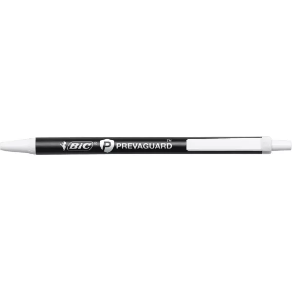 BIC PrevaGuard Clic Stic Ballpoint Pen Contains Builtin Protection On the Pen To Suppress Bacteria Growth 12CountBlack