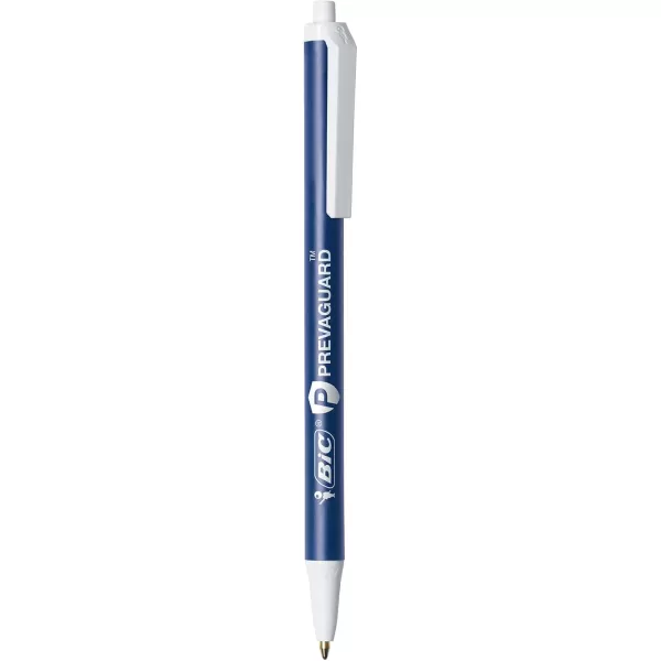 BIC PrevaGuard Clic Stic Ballpoint Pen Contains Builtin Protection On the Pen To Suppress Bacteria Growth 12CountBlue