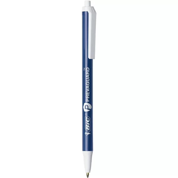BIC PrevaGuard Clic Stic Ballpoint Pen Contains Builtin Protection On the Pen To Suppress Bacteria Growth 12CountBlue