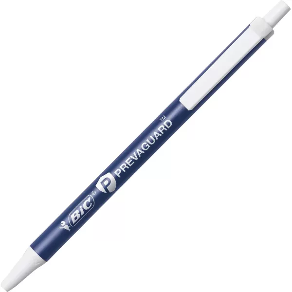 BIC PrevaGuard Clic Stic Ballpoint Pen Contains Builtin Protection On the Pen To Suppress Bacteria Growth 12CountBlue