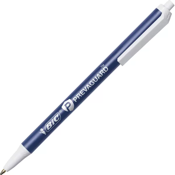 BIC PrevaGuard Clic Stic Ballpoint Pen Contains Builtin Protection On the Pen To Suppress Bacteria Growth 12CountBlue