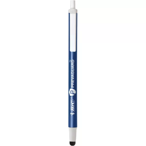 BIC PrevaGuard Clic Stic Ballpoint Pen ampamp Stylus Medium Point 10mm Blue 60Count