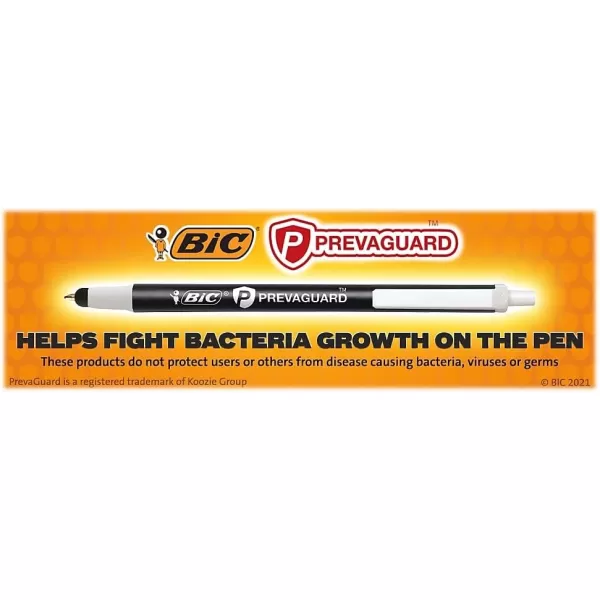 BIC PrevaGuard Clic Stic Ballpoint Pen ampamp Stylus With Builtin Protection To Suppress Bacteria Growth Medium Point 10mm Blue 12Count