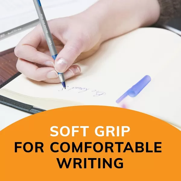 BIC Round Stic Grip Xtra Comfort Blue Ballpoint Pens Medium Point 12mm 36Count Pack Excellent Writing Pens With Soft Grip for Superb Comfort and Control
