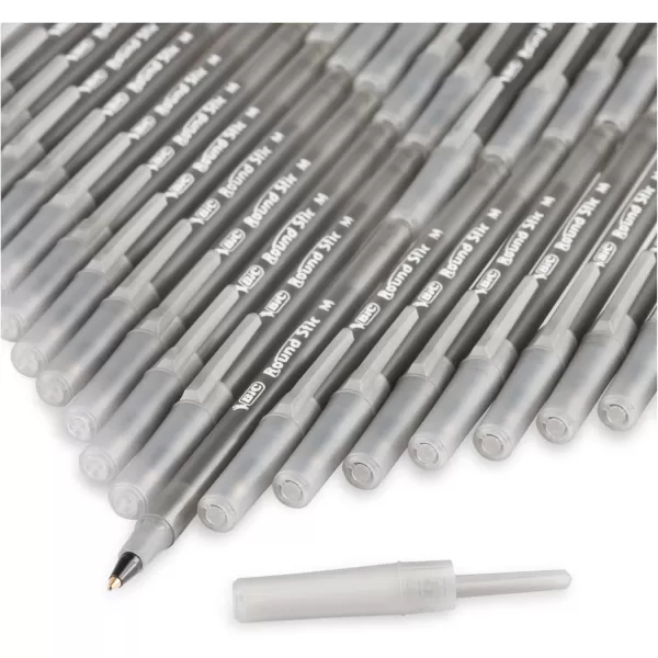 BIC Round Stic Xtra Life Ball Pen Medium Point 10mm Assorted Colors 240CountBlack