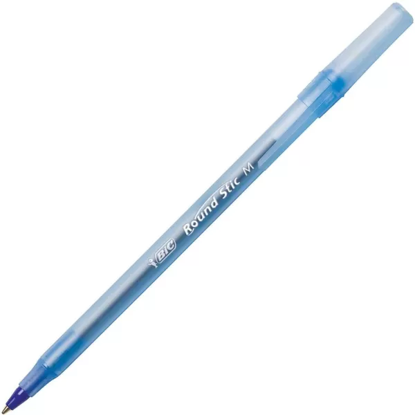 BIC Round Stic Xtra Life Ballpoint Pen Medium Point 10mm Black 10CountBlue