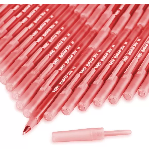 BIC Round Stic Xtra Life Ballpoint Pen Medium Point 10mm Red 10Count10 Count Pack of 2