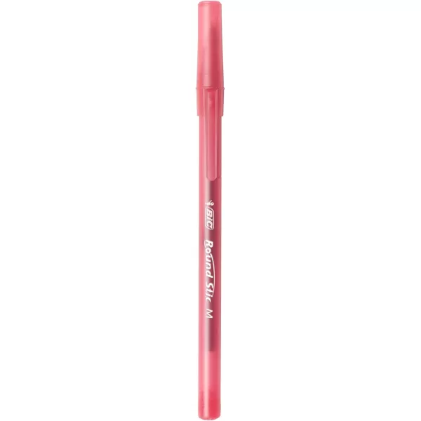 BIC Round Stic Xtra Life Ballpoint Pen Medium Point 10mm Red 10Count10 Count Pack of 2