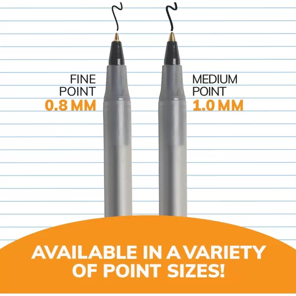 BIC Round Stic Xtra Life Blue Ballpoint Pens Medium Point 10mm 240Count Pack of Bulk Pens Flexible Round Barrel for Writing Comfort No 1 Selling Ballpoint Pens