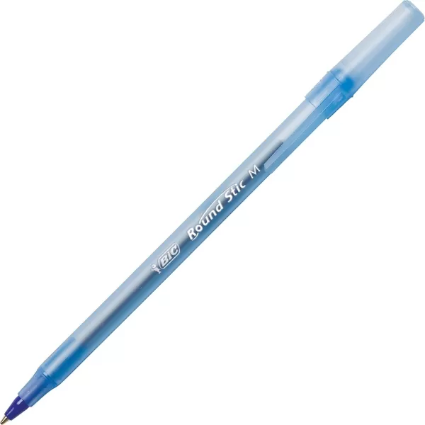 BIC Round Stic Xtra Life Blue Ballpoint Pens Medium Point 10mm 240Count Pack of Bulk Pens Flexible Round Barrel for Writing Comfort No 1 Selling Ballpoint Pens