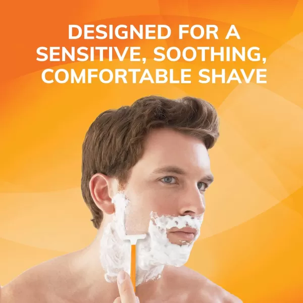 BIC Sensitive Disposable Razors for Men LongLasting 1 Blade Razors for Sensitive Skin 52 Count Shaving Razors52 Count Pack of 1