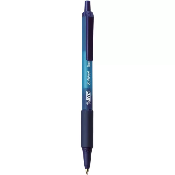 BIC Soft Feel Assorted Colors Retractable Ballpoint Pens Medium Point 10mm 36Count Pack Black and Blue Pens With SoftTouch Comfort Grip Perfect Color Pens For Note TakingBlue