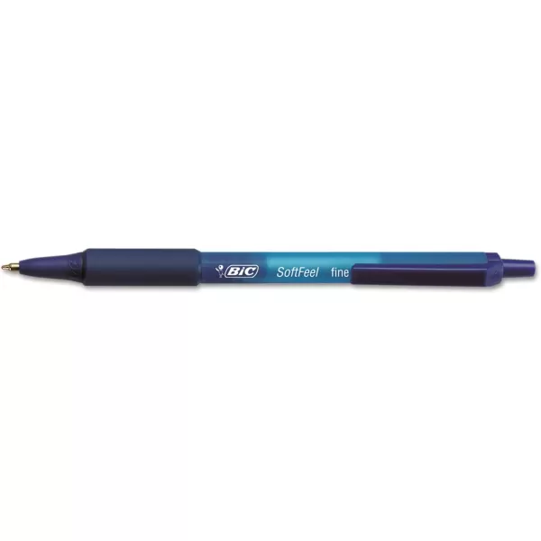 BIC Soft Feel Assorted Colors Retractable Ballpoint Pens Medium Point 10mm 36Count Pack Black and Blue Pens With SoftTouch Comfort Grip Perfect Color Pens For Note TakingBlue