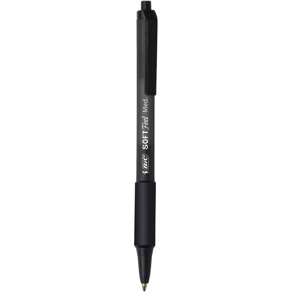 BIC Soft Feel Black Retractable Ballpoint Pens Medium Point 10mm 36Count Pack Black Pens With SoftTouch Comfort Grip36 Count Pack of 1