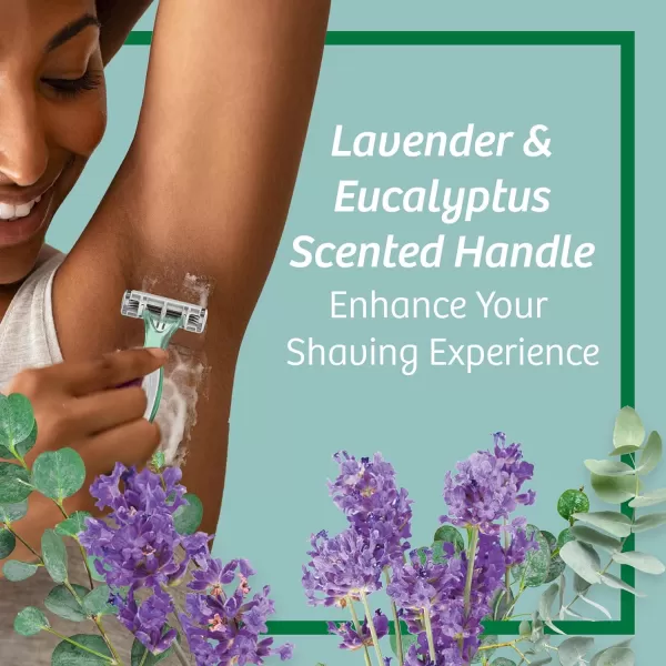 BIC Soleil Escape Womens Disposable 3 Blade Razors Lavender ampamp Eucalyptus Scented Handles Perfect for Bikini Line and Pubic Hair 12PackAssorted
