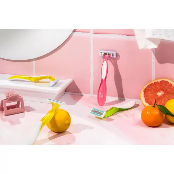 BIC Soleil Escape Womens Disposable 4 Blade Razors Citrus Scented Handles Perfect Bikini Razor 4Pack1 Count Pack of 4