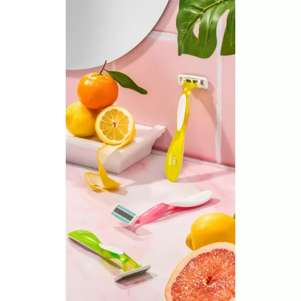 BIC Soleil Escape Womens Disposable 4 Blade Razors Citrus Scented Handles Perfect Bikini Razor 4Pack1 Count Pack of 4